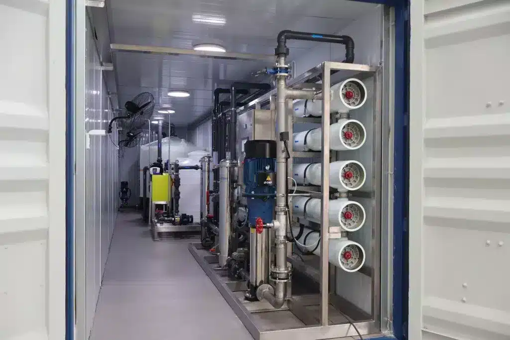 Endüstriyel konteyner içi su arıtma sistemleri ve mobil tesis sistemi